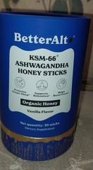 BetterAlt KSM-66 Ashwagandha Honey Sticks Vanilla Sealed 30 sticks exp: 12/26