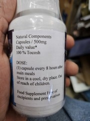 TOCOSH 1 BOTTLES 100 CAPS 500 Mg 100% NATURAL FROM PERU !!!