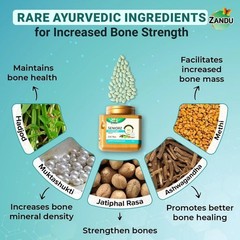 Zandu Seniorz BoneStrength Tabs | Natural Calcium + D3 | BMD Support | 60s h854