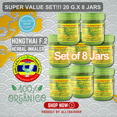 Traditional Thai Herbal Inhaler / Value Set ( Pack of 8 ) Formula 2
