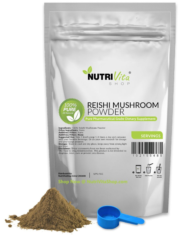 2500g (5.5lb) NEW 100% PURE REISHI MUSHROOM POWDER DETOX ORGANIC GROWN