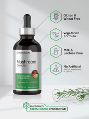 HorbaachMushroom Complex Liquid Extract 4 Oz, Tincture Drops 7 Premium Mushrooms