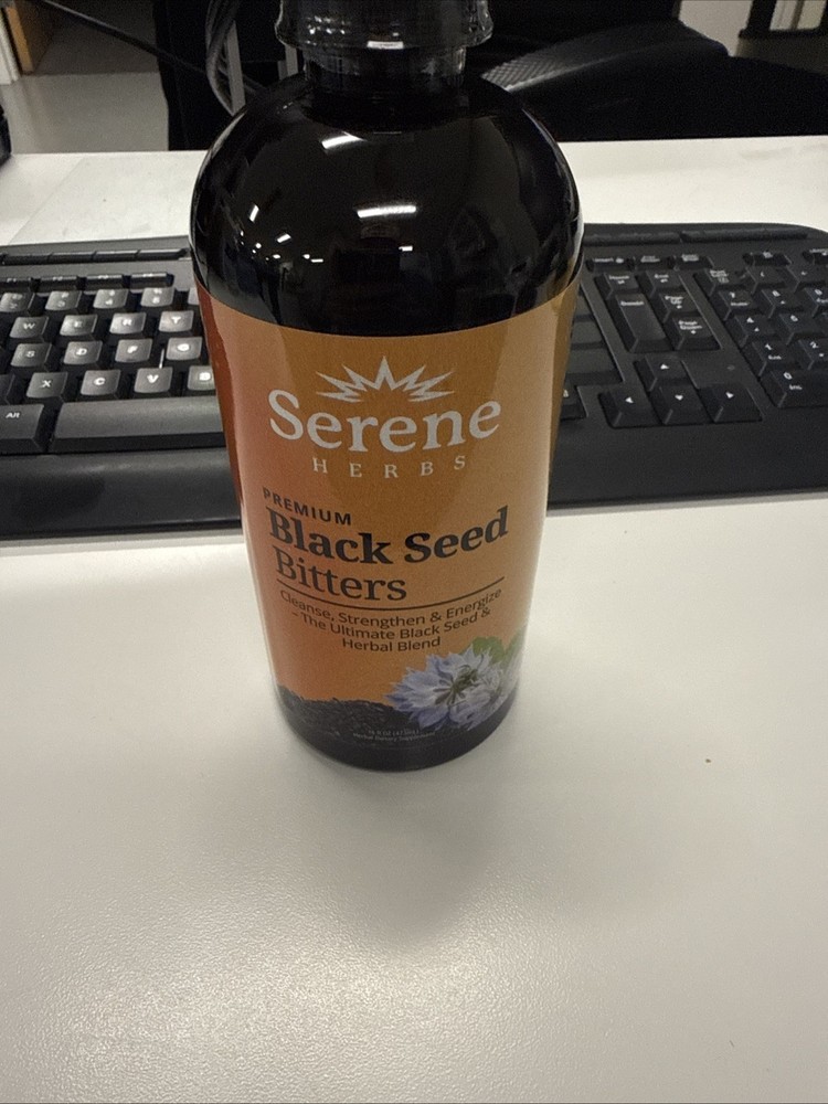 Serene Black Seed Bitters 100% Natural Organic 16 oz bottle
