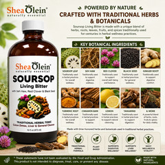 Soursop Bitters Pure 16 oz 100% Natural Detox Herb by Shea Olein