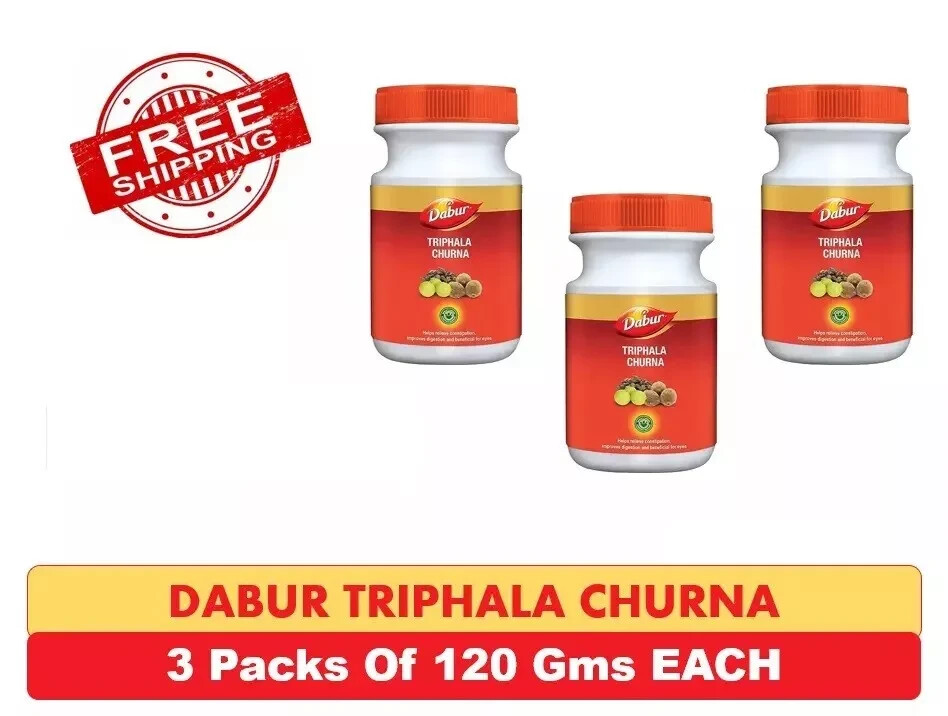 120g Dabur Triphala Churna Eases Constipation, Acidity & Gas | PACK OF 3
