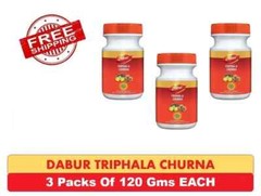120g Dabur Triphala Churna Eases Constipation, Acidity & Gas | PACK OF 3