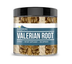 Earthborn Elements Valerian Root 200 Capsules, Pure & 200 Count (Pack of 1)