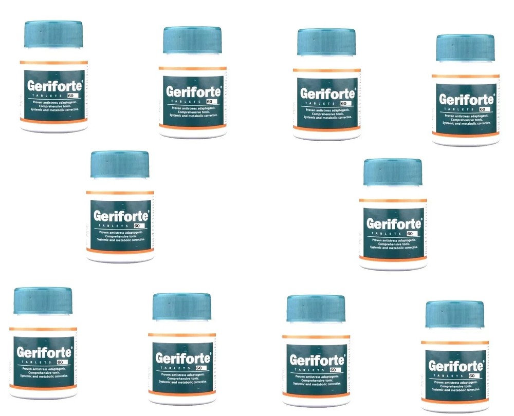 Herbal Geriforte Tablets – 60 Tablets Each – PACK OF 10 | Exp 12-2028|