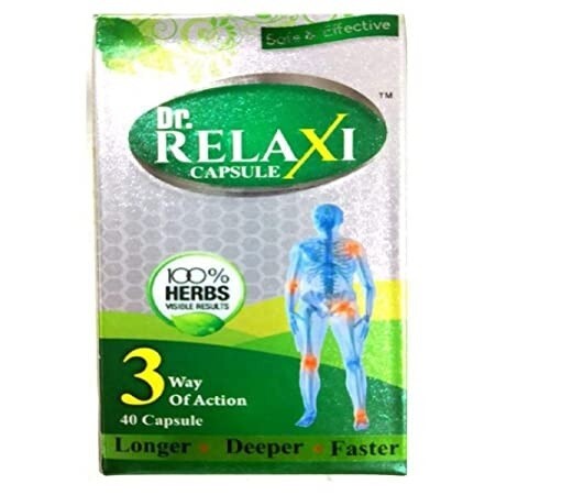 Rajasthan Herbal Dr.Relaxi (40 Capsules) for Faster Muscle and Paain Relief