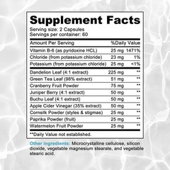 Water Flush Caps Relief For Retention Weight Loss Detox Dandelion Leaf 30/60/120