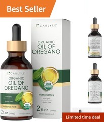 Nutrient-Rich Organic Oregano Oil Drops 2 fl oz – & Gluten Free Supplement