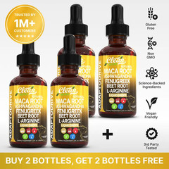 Clean Nutra Organic Maca Root Drops Including Ashwagandha Fenugreek Beet L-Arg