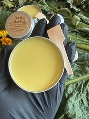 Organic Healing Balm Comfrey Plantain Calendula Lavender Tallow 2 Oz +TravelSz
