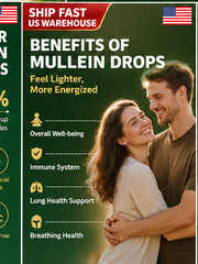 Mullein Drops for Lungs – Mullein Leaf Extract with Chlorophyll for Lung and Res
