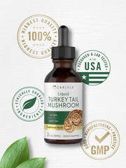 Turkey Tail Mushroom Liquid Extract | 2 FL Oz | Vegetarian Tincture | by Carlyle