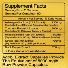 Ashwagandha Extract 5000mg 240 caps – Boosts Vitality, Stress & Mood Support