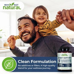 Why Not Natural 5-in-1 Joint Supplement Glucosamine Chondroitin MSM HA 120 Count
