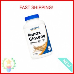 Nutricost Panax Ginseng 1000mg, 240 Capsules – Non GMO, Gluten Free, 120 Serving