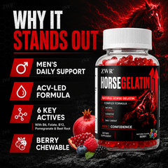 HORSE GELATIN Gummies, -Body Wellness, Daily Fuel – Unleashed Men The Beast