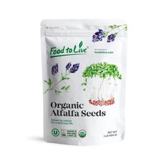 Organic Alfalfa Seeds for Sprouting – Non-GMO, Sproutable – by Food To Live