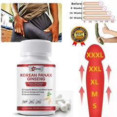 Red Korean Panax Ginseng 1600mg 60 Capsules – Energy/Endurance/Memory/Sex Drive