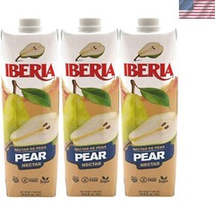 Versatile Natural Pear Nectar – 3 Pack of 33.8 Fl Oz for Smoothies & Cocktails