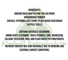 Organic Pine Pollen (Pinus Massoniana Lamb) 500mg and 650mg vegetarian