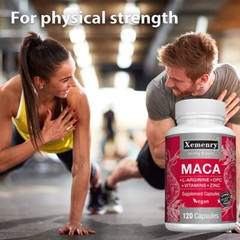 Maca Capsules – with L-Arginine, Boost Energy, Improve Stamina, Improve Mood