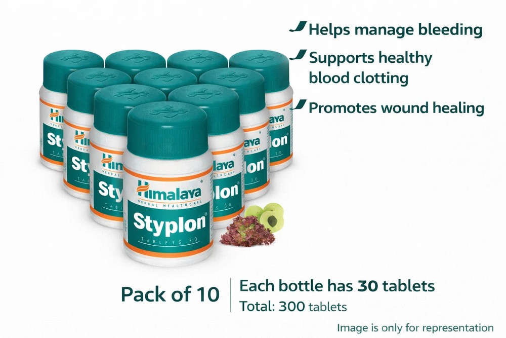 Himalaya Styplon Tablets 30 Tabs x10 Herbal Daily Wellness Support Free Ship