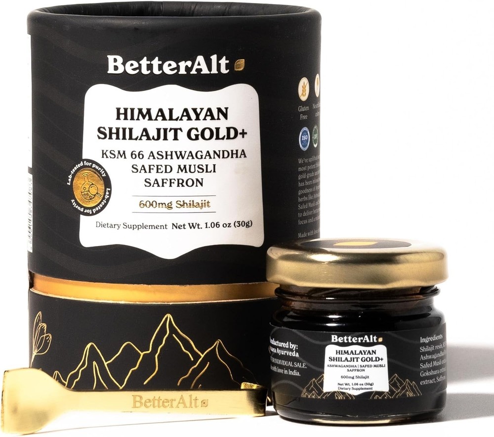 Better Alt Pure Himalayan Shilajit Gold+ (30g) Enhances Recovery & Strength New