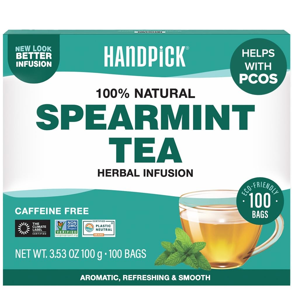 , Spearmint Tea Bags (100 Herbal Tea Bags) |Refreshing Mint Tea | Non-GMO | R…