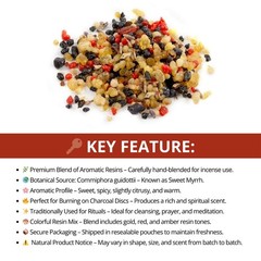 1 oz Frankincense Myrrh Copal 3 kings Arabic Gum Opoponax Dragon Blood Pea Resin