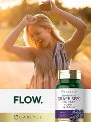Grape Seed Extract 4,000 Mg Max Strength Antioxidant Immune Support, 120 Caps