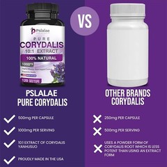 Corydalis Extract Capsules 1000mg – Strong Pain Relief Formula, Veggie, Non-GMO