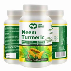 Neem Turmeric Capsules – 300 Tablets, 1000mg, Equal Ratio, 150 Servings (2 Pack)