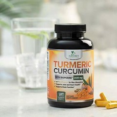 Tumeric Curcumin Max Potency With Bioperine Black Pepper 2600MG, 240 Capsules