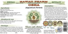 OSHA (Ligusticum porteri) Hawaii Pharm Herbal Supplement, USA 2 oz, EXP 1/27/24