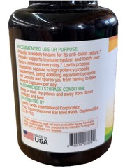 Lovita Bee Propolis Capsule | 4000mg 30 Count (Pack of 1), Classic Packaging