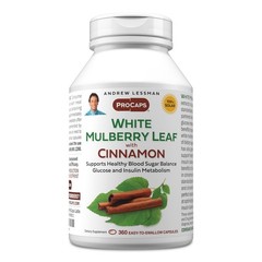 White Mulberry Leaf & Cinnamon Extract 360 Softgels – Standardized Herbal Supple