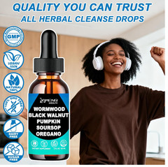 Wormwood Black Walnut Clove Cleanse for Humans Liquid Drops, Gut Cleanse & Diges