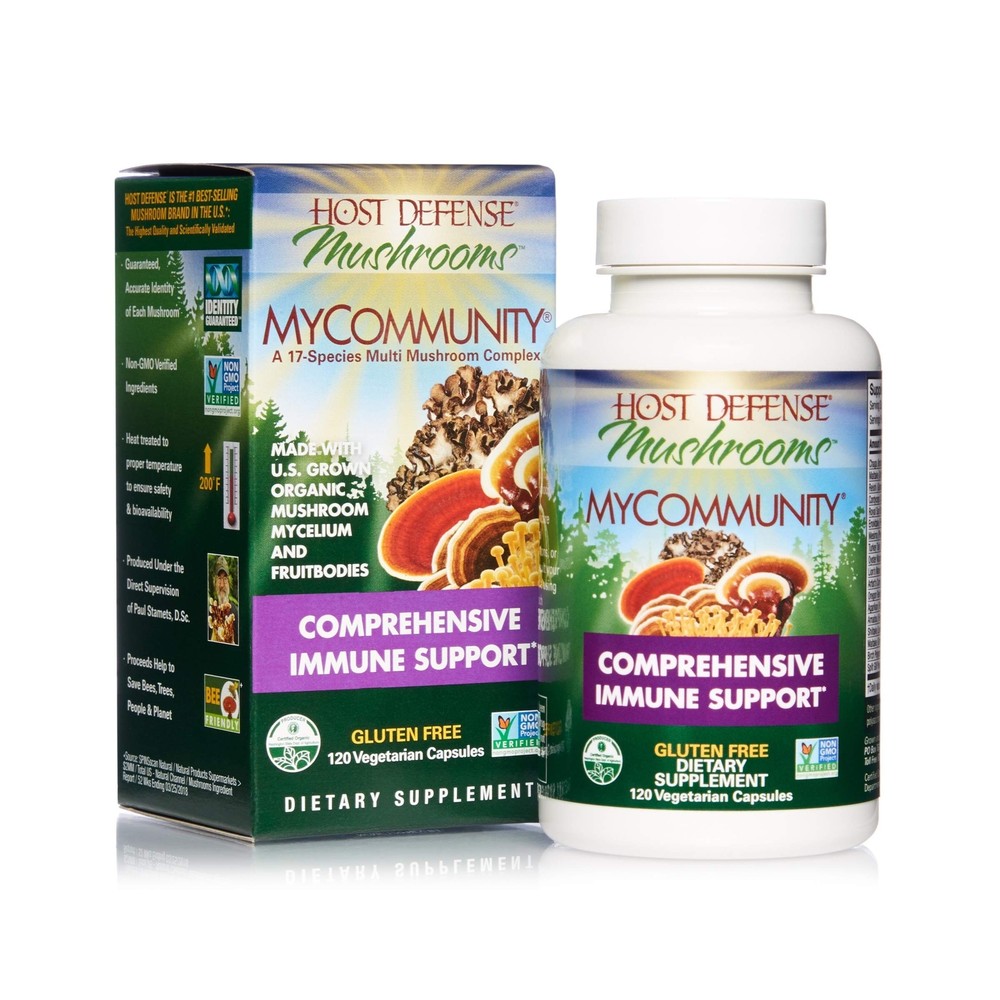 Host Defense, MyCommunity Capsules, Advanced Immune Support, Mushroom Supplem…