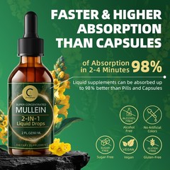 Mullein Leaf Extract Super Concentrated 420,000 MG 2 FL.OZ/60 ML Lung Cleanse