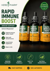 3Pack ( 1 oz Each) Herb Pharm Rapid Immune Boost, Active Immune Support
