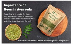 Neem Ginger Tea – 8 oz – Caffeine-Free Herbal Blend – Immunity & Digestive