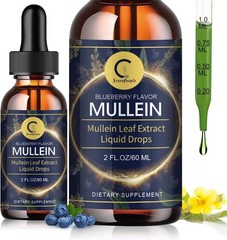 2 PACK Mullein Drops for Lungs, Detox and Cleanse Mullein Extract Supplement