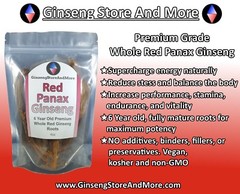 Red Panax Ginseng Root | 6 year Whole root | Ships from USA | Korean Red Ginseng