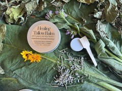Organic Healing Balm Comfrey Plantain Calendula Lavender Tallow 2 Oz +TravelSz