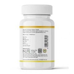 INLIFE Natural Lemon & Coriander Oil Antioxidant & Digestive Support 60 Veg Caps