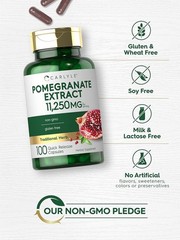 Pomegranate Extract Capsules | 11,250 mg | 100 Count | Non-GMO | by Carlyle