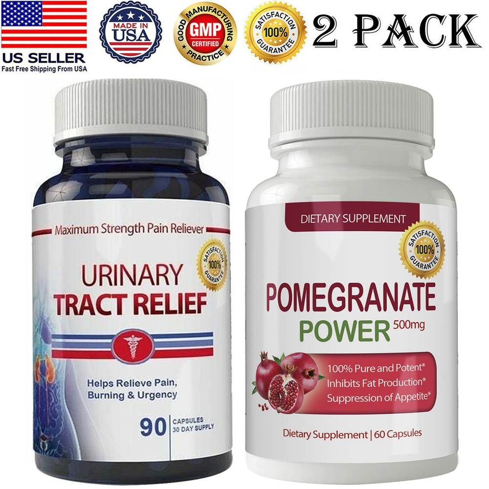 100% Urinary Tract health & Pomegranate Extract Antioxidant Caps Free Shipping
